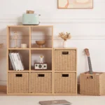 Picnic Basket Seaweed Wicker Sundries Basket Toy Organizer Clothes Sundries Closet Dirty Clothes Storage Folding Rattan Storage - Image 6
