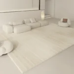Wabi-sabi Style Carpets for Living Room White Bedroom Decor Plush Carpet Modern Thickened Minimalist Rug Fluffy Soft Bedside Mat - Image 3