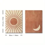 Bohemian Sun & Moon Canvas Art Set for Modern Decor - Image 5