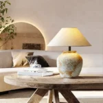 FAIRY Nordic Ceramic Brass Table Lamp - Modern Art LED Creative Desk Light for Living Room Bedroom Study - Image 3