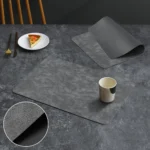 Square Double-Layer Cowhide PU Leather Placemat Texture Waterproof Heat-Resistant Table Mats Home Hotel Dining - Image 6