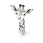 Nordic Modern Grey Cute Animal Elephant Giraffe Cat Prints Canvas Painting Poster For Living Room Play Room Kids Room Home Decor - Image 4