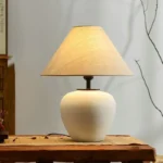 Japanese Wabi Sabi style ceramic desk lamp, new-style Chinese designer style, homestay hotel living room bedroom bedside lamp - Image 4