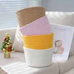 Handmade Woven Cotton Rope Storage Basket Cosmetics Jewelry Desktop Storaging Keys Snacks Box Sundries Organizer - Image 6