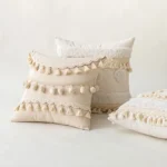 Lace Ball Tassels Cushion Cover 30X50/45X45cm Northern Europe Cotton Simple Throw Pillow Case For Lliving Room Home Decoration - Image 5