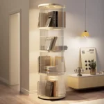 Rotating Bookshelf 360 Degree Home Bookcase Floor Shelf Student Picture Book Living Room Storage Rack Creative Storage Cabinet - Image 6