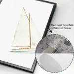 Nautical Minimalist Sailboat Canvas Art for Coastal Decor - Image 6