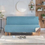 Protective Waterproof Slipcover for Pet-Friendly Sofa Bed - Blue