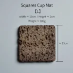 Square Coaster Natural Porous Volcanic Stone Teapot Mat Absorbent Heat-Resistant Drink Coaster for Coffee Tea Home Decor Cup Mat - Image 6