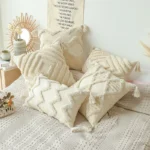 Cotton Tufted Cushion Cover With Tassel Retro Living Room Decorative Pillow Cover For Sofa Home Decor 30x50,45x45cm Pillowcase