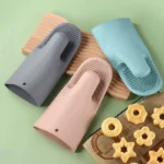 Vibrant Silicone Oven Gloves - Heat-Resistant Cooking Mitts