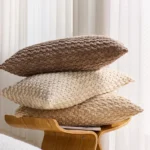 Soft Corduroy Throw Pillow Covers Solid Striped Fabric Cushion Case for Home Sofa Living Room Bed Decoration - Image 3