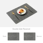Placemats Dual Sided,Faux Leather Place Meal Mats Indoor Placemats for Dining Table Outdoor Square Non-Slip Washable Table Mats - Image 6
