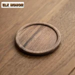 6pc/lot Walnut Solid Wood Coasters Zen Non-slip Coasters for Coffee Cups Saucer Anti-scald Placemats Cup Holder for Tea Supplies - Image 5