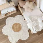 Irregular Flowers Soft Plush Carpet Simple Girl Bedroom Rugs Modern Living Room Sofas Home Decoration Cloakroom Fluffy Foot Mat - Image 5