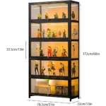 5-Tier Curio Display Cabinet, Storage Shelves with Acrylic Door, Collectibles Toy Organizers Rack & Display Shelf, Display Case - Image 2