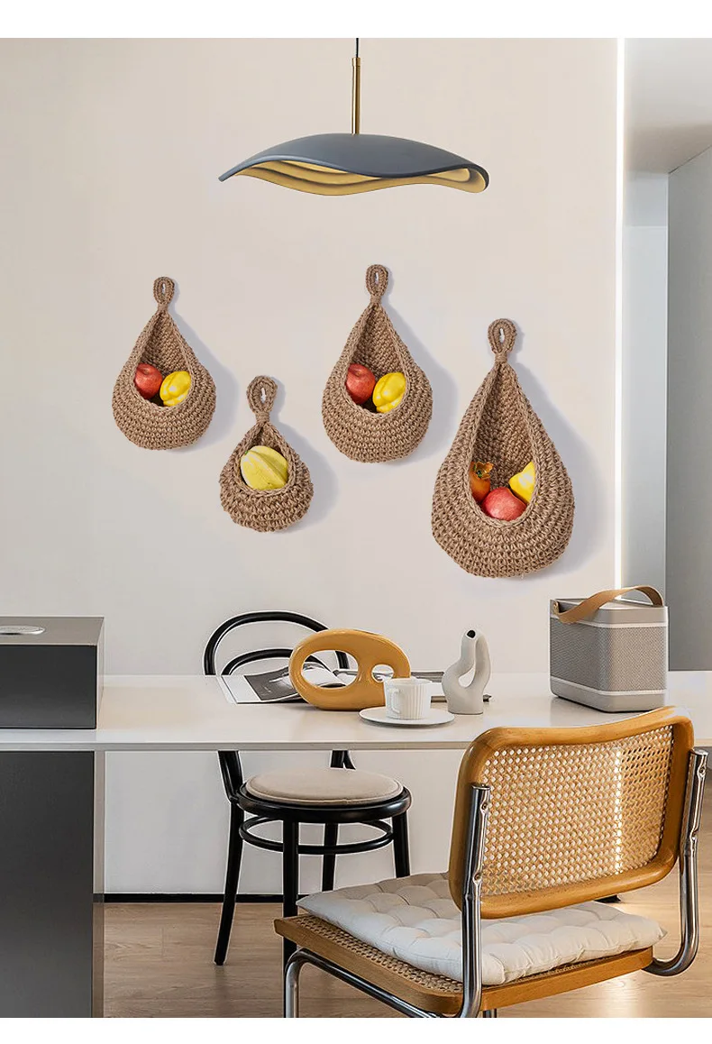 Handwoven Hanging Wall Vegetable Fruit Basket Organizer Container Decor for Kitchen Garden Mount Wall Plant Flower Onion Storage 3 kf S9b2120413f66405997645df55c89d485D