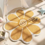 Irregular Flowers Soft Plush Carpet Simple Girl Bedroom Rugs Modern Living Room Sofas Home Decoration Cloakroom Fluffy Foot Mat - Image 3