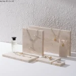 Wabi-sabi natural yellow cave stone storage tray European vintage marble tray Natural cave stone jewelry display plate tea tray - Image 5