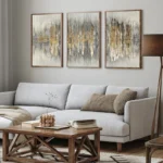 Elegant Black & Gold Geometric Canvas Art for Modern Spaces - Image 4