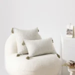 Beige Cushion Cover Nordic Striped Solid Color Pillowcase for Bedroom Sofa Bohemia Tassels Home Decor 30x50cm/45x45cm 1PC - Image 5
