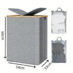 Folding Laundry Baskets Differentiated Laundry Basket Bedroom Storage Containers Bathroom Dirty Clothes Basket with Lid - Image 6