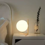 Nordic modern white glass table lamps for living room glass ball gold metal Bedroom Bedside table light industrial desk lamp - Image 6