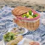 1Pc Wicker Picnic Basket With Lid Portable Storage Baskets With Handles Home Decor Gift Rustic Woven Texture Baskets For Kids - Image 5