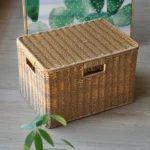 Kens European Sle Woven Rattan Storage Basket Closet Organizer Living Room Miscellaneous Items Basket Cabinet Storage Basket - Image 3