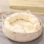 New Deep Sleep Comfort In Summer Cat Bed Iittle Mat Basket Small Dog House Products Pets Tent Cozy Cave Nest Indoor Cama