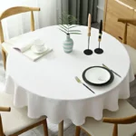 Pure Cotton Round Table Cover Linen Round Tablecloth Solid Color Table Cloth Dining Tea Home Hotel Banquet Fabric Tablecloth - Image 6