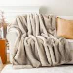 Battilo Luxury Faux Fur Blanket for Bed Heavyweight Plush Sofa Blanket Soft Fluffy Fur Blankets Winter Thick Warm Throw Blanket - Image 2