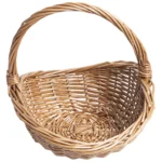 Wicker Picnic Basket Handle Empty Gift Basket Fill Open Top Market Harvest Baskets Garden Fruit Candy Wine Egg Gathering