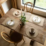 2 PCS Braided Placemats Heat Resistant Jute Table Mats Farmhouse Woven Fabric Natural Place Mats for Decorations Indoor Outdoor - Image 4