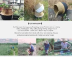 Handmade Bamboo Storage Baskets Foldable Laundry Straw Patchwork Wicker Rattan Seagrass Belly Garden Flower Pot Planter Basket - Image 6