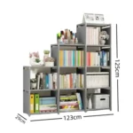 Portable Bookshelf Multi-layer DIY Easy Assembly Bookcase Multi-layer Decor Storage bookshelves Debris Rack Shelf Organizer - Image 6