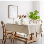 Elegant Linen Cotton Tablecloth for Weddings & Parties - Image 3