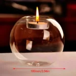 European Style Round Glass Candle Holder Christmas Halloween Dining Table Candlesticks Wedding Party Centerpieces Decorations - Image 5