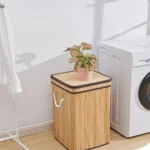 Large Laundry Basket Waterproof with Handle Portable Tall with Lid Laundry Hamper for Living Room Bedroom Dorm Bathroom Nursery