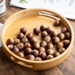 Elegant Japanese Wooden Round Tray for Stylish Food Presentation - Image 5