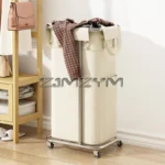 Laundry Basket with Wheels Large Capacity Storage Basket Multifunctional Foldable Waterproof Storage Bag For Dirty Clothes