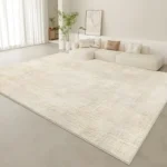 Luxury High-End Light Cream Sofa Carpet Wabi-Sabi Style Plain Floor Mat for Living Room Bedroom Home Decor - High Quality - Image 3