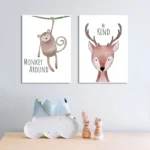 Whimsical Animal Canvas Art for Baby Room Decor - Image 4