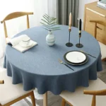 Pure Cotton Round Table Cover Linen Round Tablecloth Solid Color Table Cloth Dining Tea Home Hotel Banquet Fabric Tablecloth - Image 4