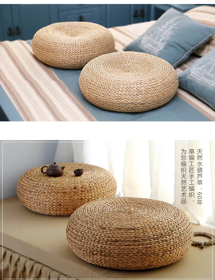 for Furniture Home Living Room Chairs Hallway Pouf Rattan Tea Ceremony Meditation Small Round Stool Balcony Decorative Stool 9 kf