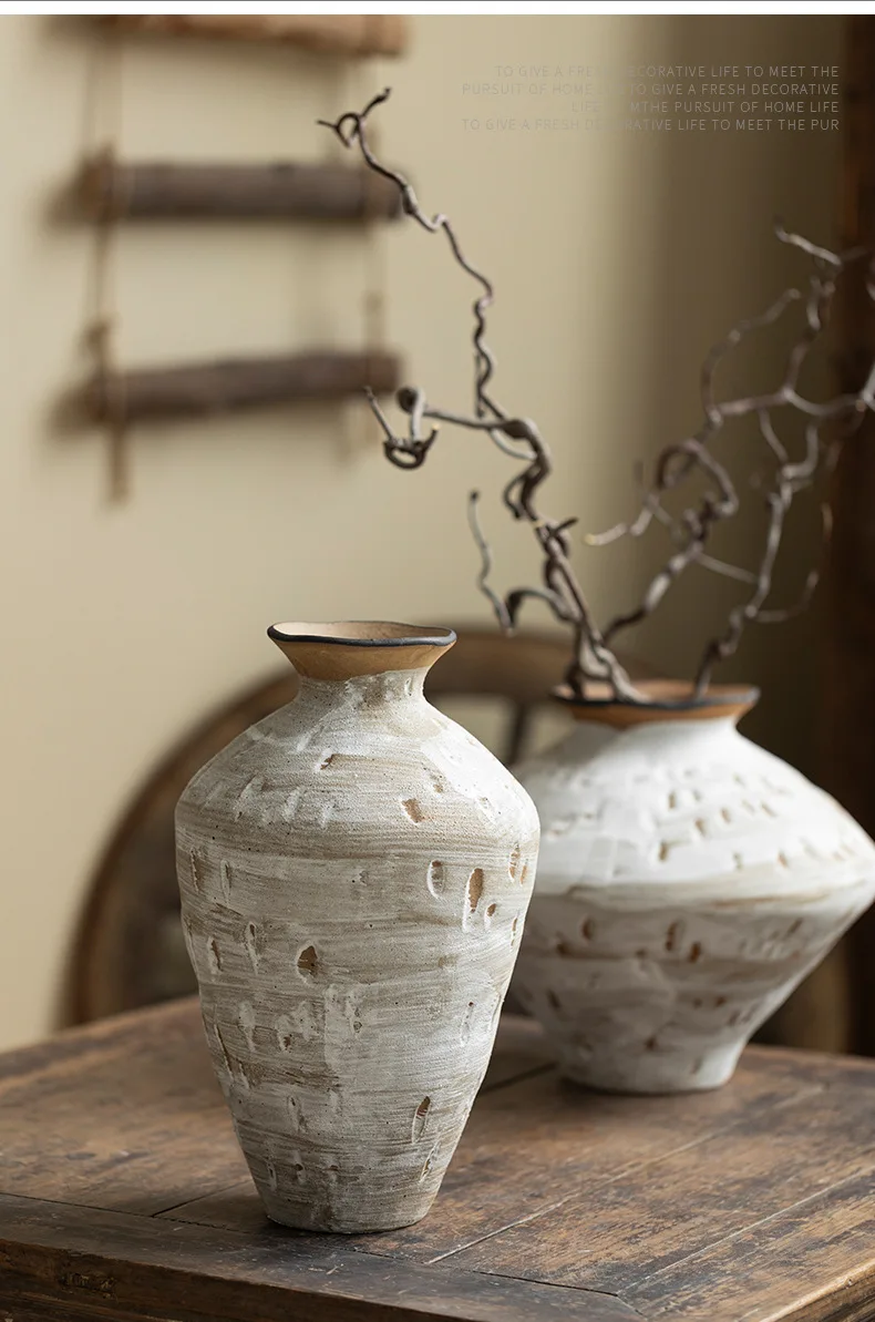 Home Decor Retro Art Wabi Sabi Style Handmade Ceramic Hydroponic Vase Hotel Decoration 10 kf Saaabb984985a411fa997c411825570d06