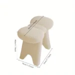 1Pc dressing stool, bow makeup stool, modern dressing stool, dressing table chair, white bedroom, modern simple home - Image 4