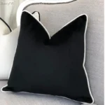 Black White Solid Velvet Pillow Cover Home Decoration Cushion Cover Velour Pillowcase Living Room Sofa Pillow 45x45 /50x50/30x50 - Image 4