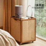 Rattan dirty clothes basket Household storage basket with lid Bathroom dirty clothes basket Large capacity clothes storage baske - Image 2