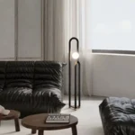 Wabi sabi wood floor lamp Creative LED arc floor lamp for Living Room Bedroom Beside Sofa Japanese retro Ambient Vertical Lamp - Image 2